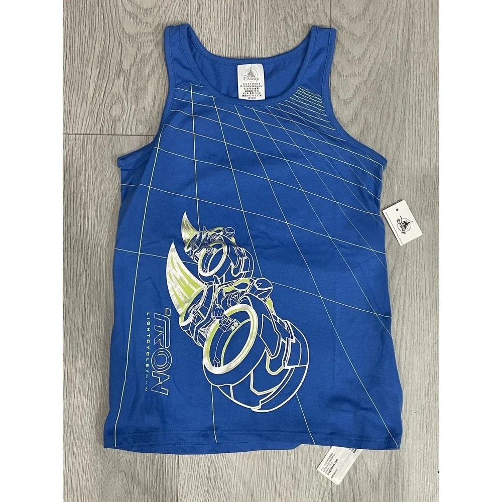 NEW Disney Parks Tron Lightcycle Run Blue Youth Tank Top 